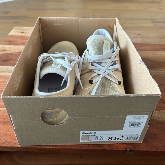 New On Cloud X 3 Sneakers Yellow Savannah Frost - Picture 3 of 7